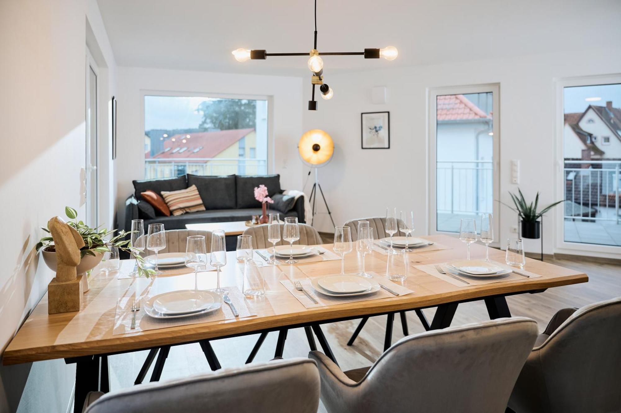 Moderne Apartments Mit Highspeed-Wlan Und Gratis-Tiefgarage Ihr Perfekter Rueckzugsort Nahe Dem Zentrum Und Der Therme I Barrierearm Бад-Киссинген Экстерьер фото